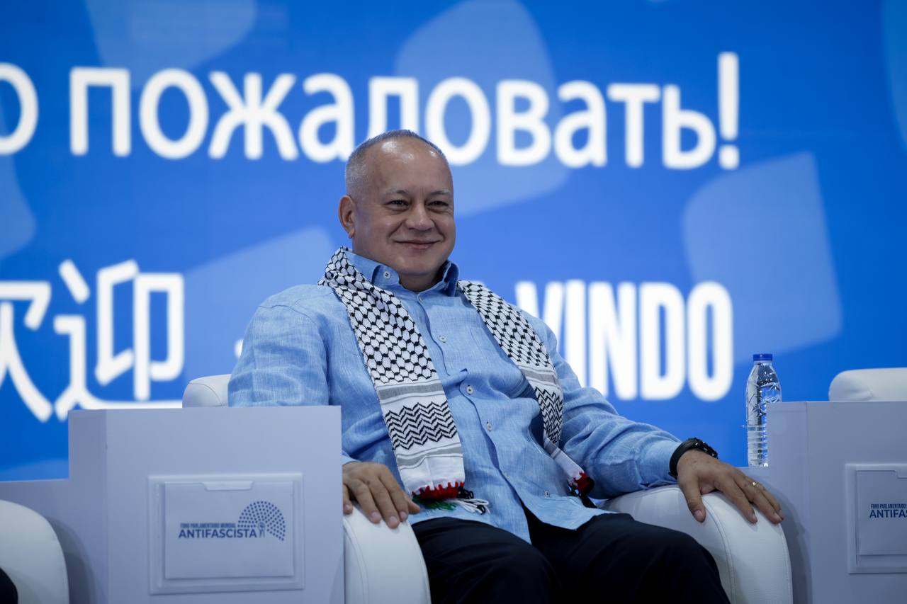 Diosdado Cabello, Foro Parlamentario Mundial Antifascista