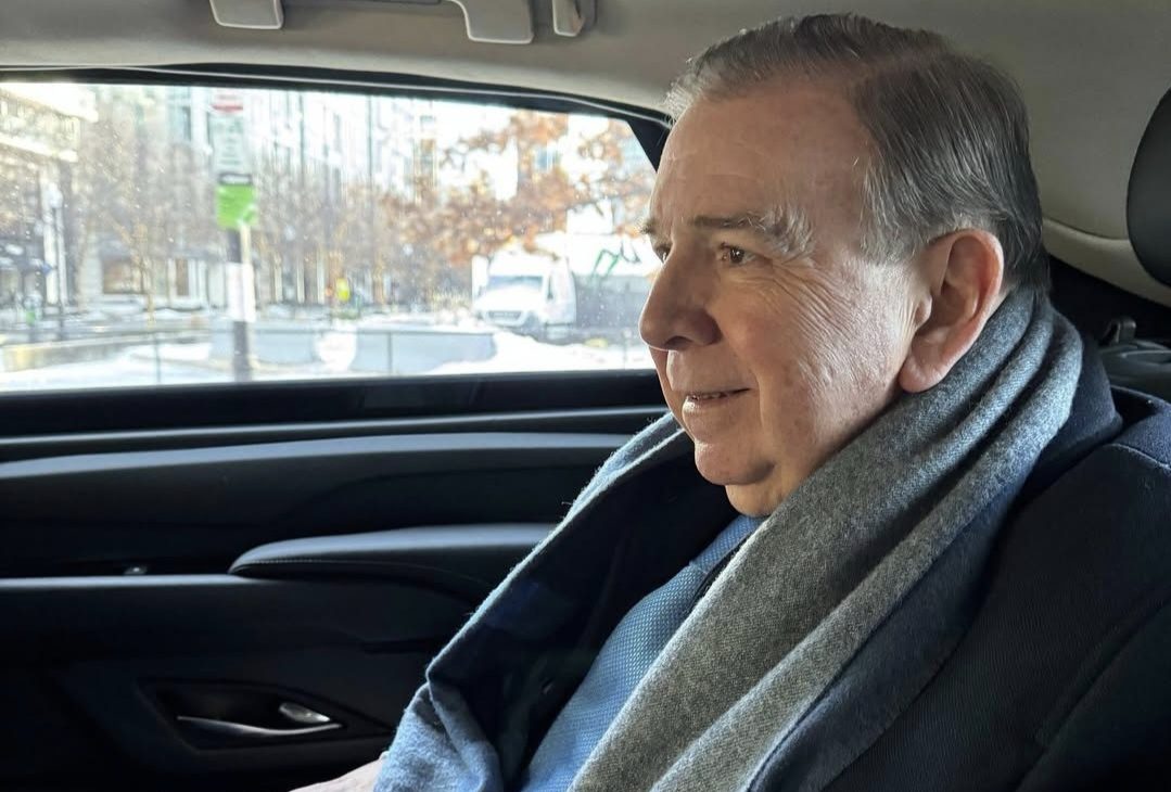 Edmundo González camino al Capitolio de Estados Unidos para la toma de posesión de Donald Trump