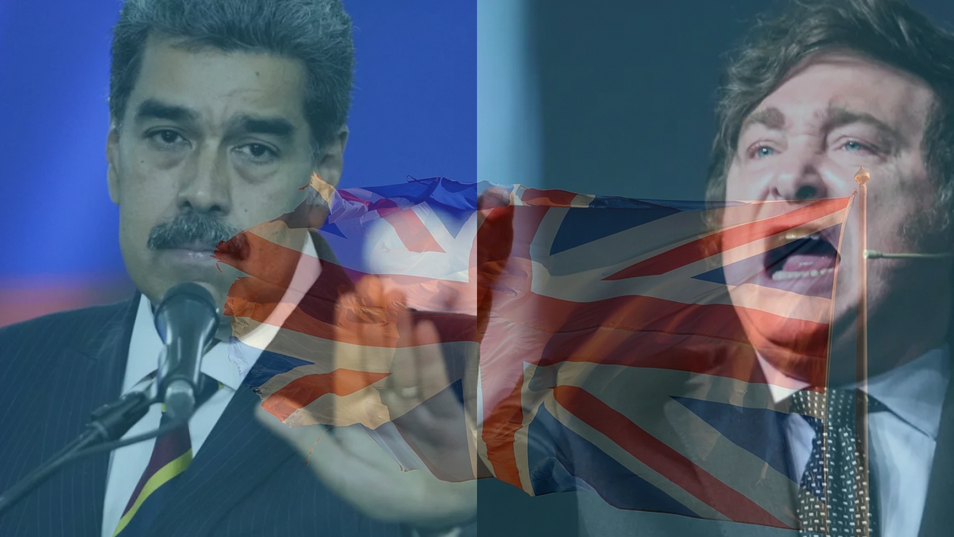 maduro y Milei frente a Reino Unido