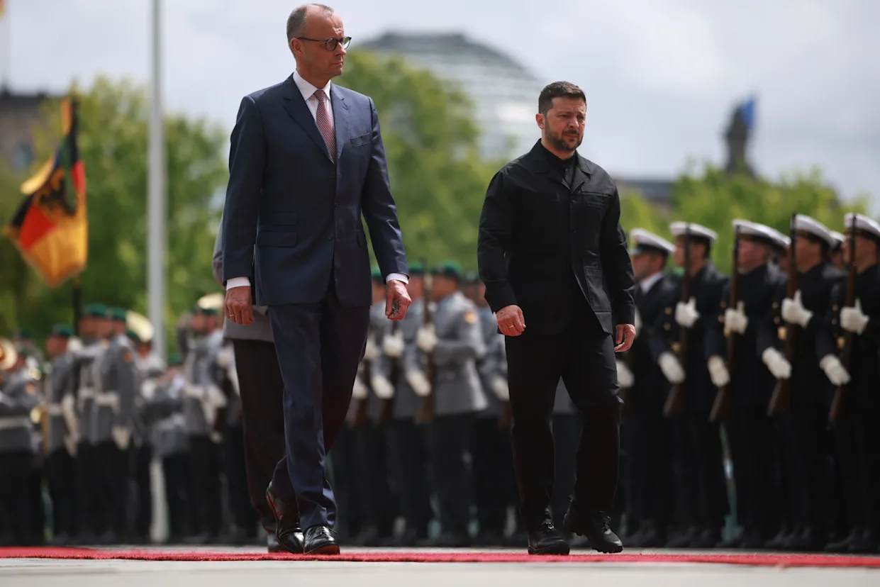 El canciller alemán y Zelenski