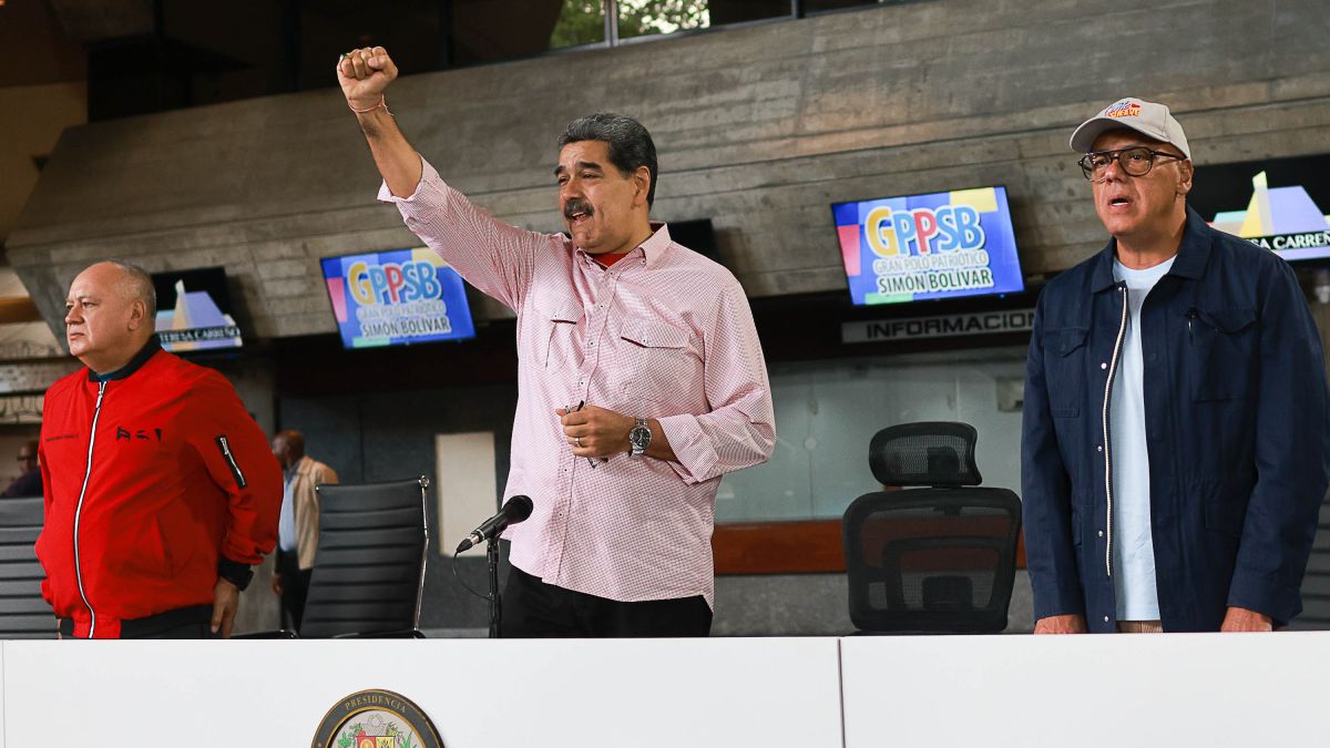 Diosdado Cabello, Nicolás Maduro y Jorge Rodríguez 18082025