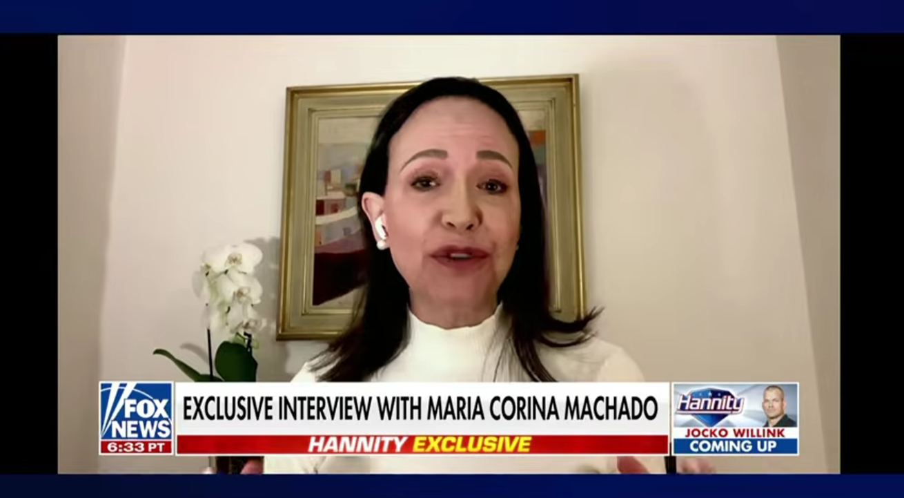 María Ccorina Machado en entrevista con Fox 05012026