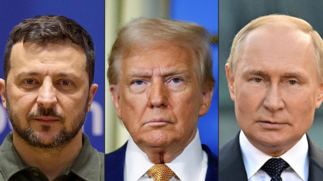 Trump, Putin y Zelenski